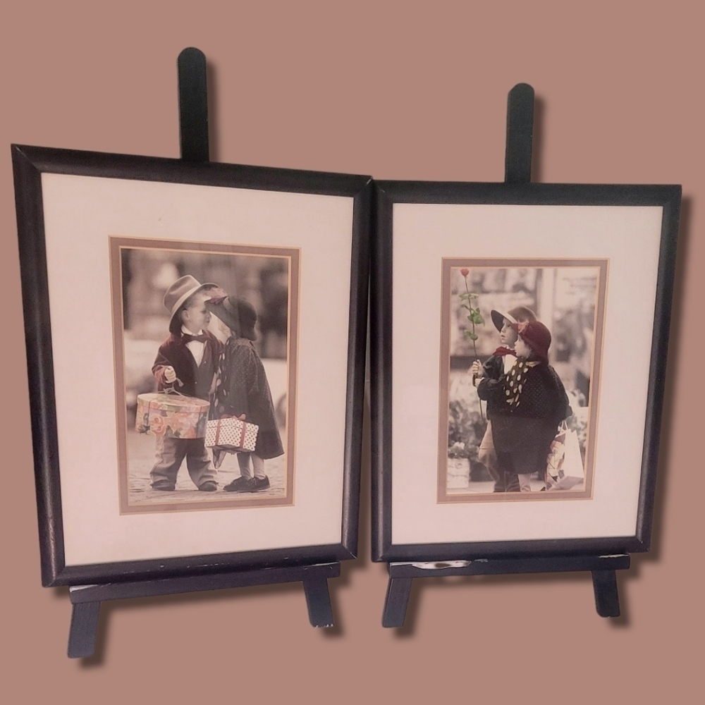 𝅺set Of VTG Kim Anderson Children's Prints Black & White Color Matted & F…